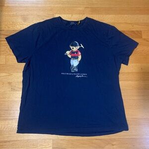 Polo Ralph Lauren Big & Tall Polo Bear Player T-Shirt Navy Blue Men's XXL